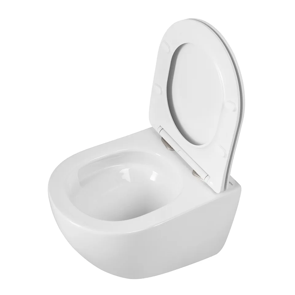 Унитаз подвесной безободковый с сиденьем и смывом TORNADO BelBagno AMANDA-TOR BB051CH-TOR-FC/SC