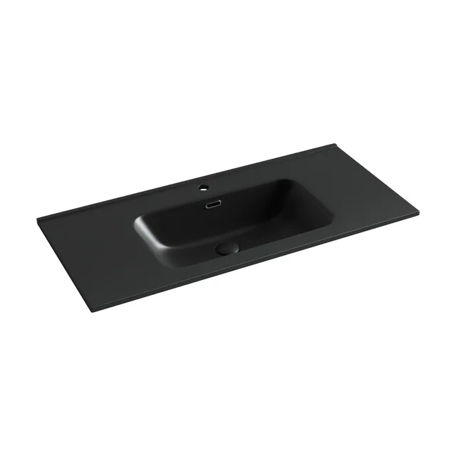 Раковина из сантехнического фарфора Ceramica Nova Элемент (Element) 101 см CN7003MB накладная цвет черный матовый
