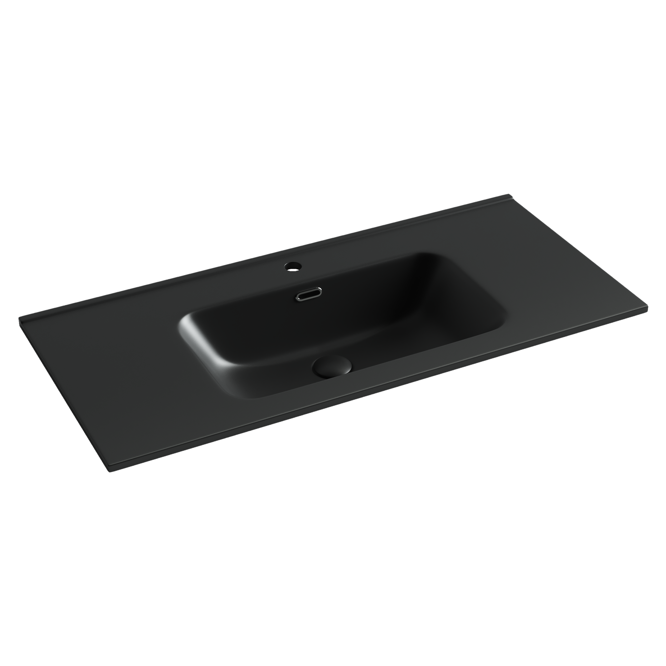 Раковина из сантехнического фарфора Ceramica Nova Элемент (Element) 101 см CN7003MB накладная цвет черный матовый