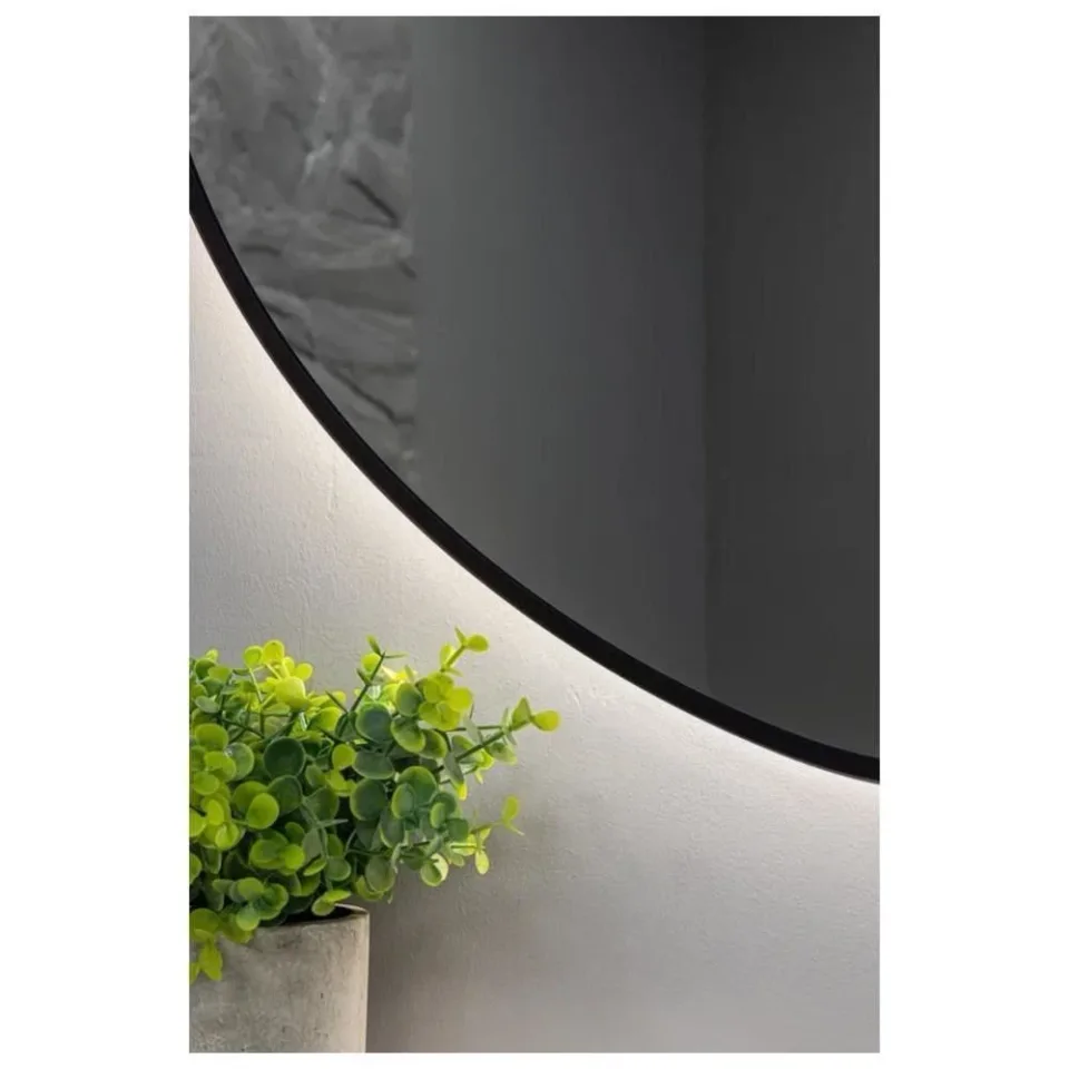 Зеркало Silver Mirrors Лукас черное-ТХ 60*85 с LED подсветкой, инфр. сенсор