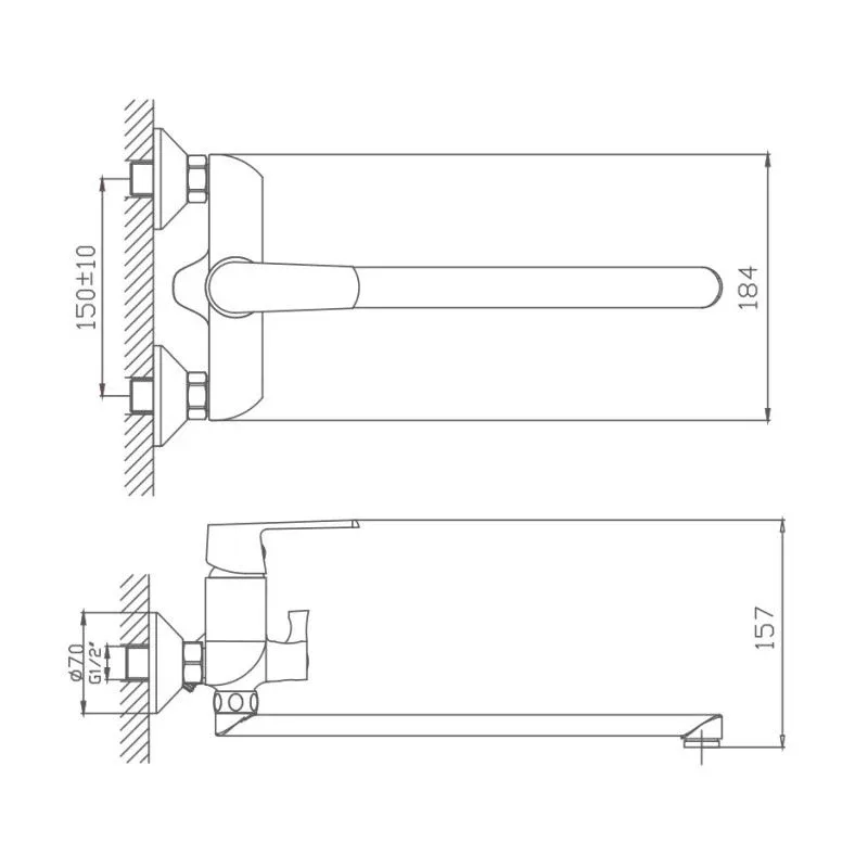 Смеситель Haiba HB22804 универсальный белый