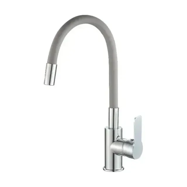 Смеситель Rush Siple SI7335-60Grey для кухни с гибким изливом серый