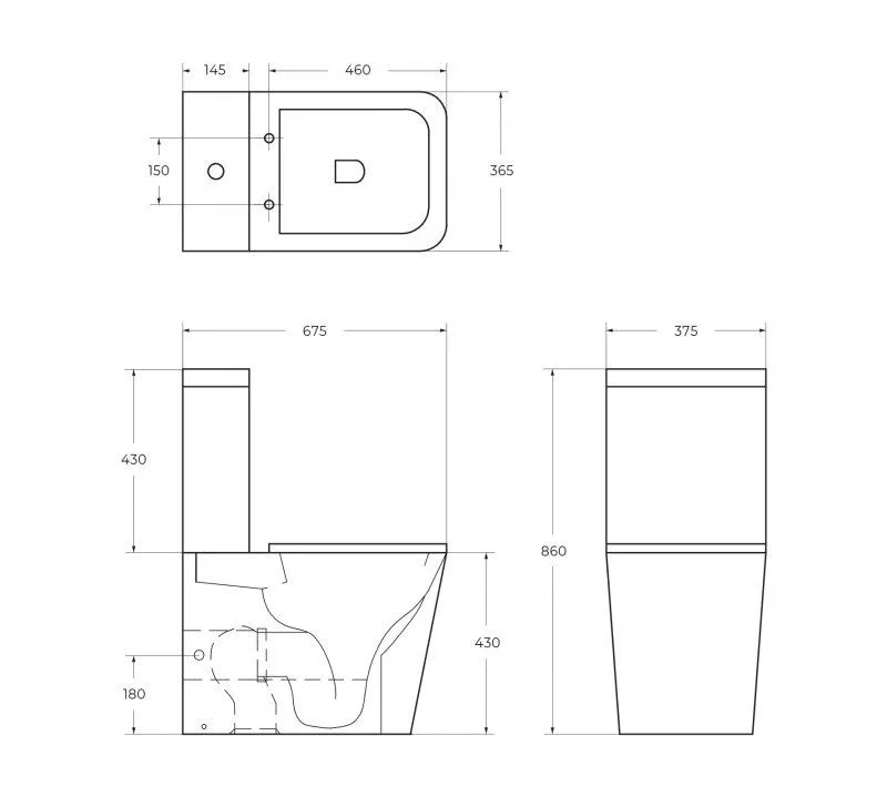 Унитаз-компакт BelBagno Ardente-R BB02093CPR/BB2312SC 36,5*67,5 безободковый с крышкой-сиденьем микролифт