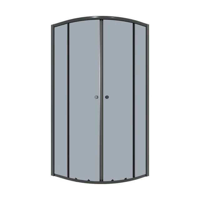 Душевое ограждение Niagara Eco NG-1003-14T (80х80х190) Угловая,раздвижное,черный,стекло тонированное