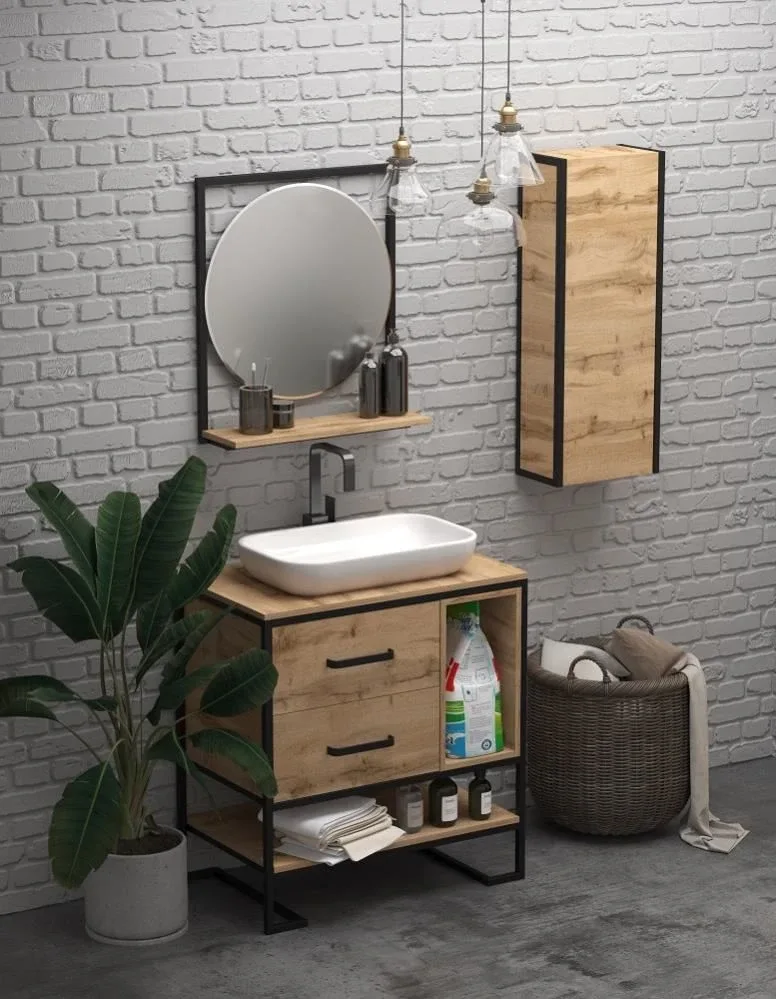 Пенал 1Marka Гранж Лофт (Grunge Loft) 35П дуб вотан
