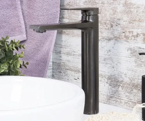 Смеситель WasserKRAFT Wiese 8403H для раковины оружейная сталь