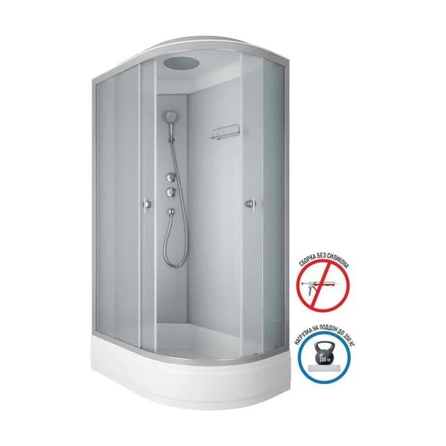 Душевая кабина Niagara Eco E120/80/26L/MT (120х80х215) средний поддон(26см),стекло матовое