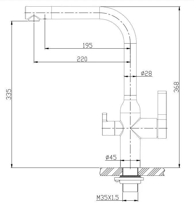 Смеситель BelBagno BB-LAM57-IN для кухни с функцией подключения фильтра,нержавеющая сталь,сатин