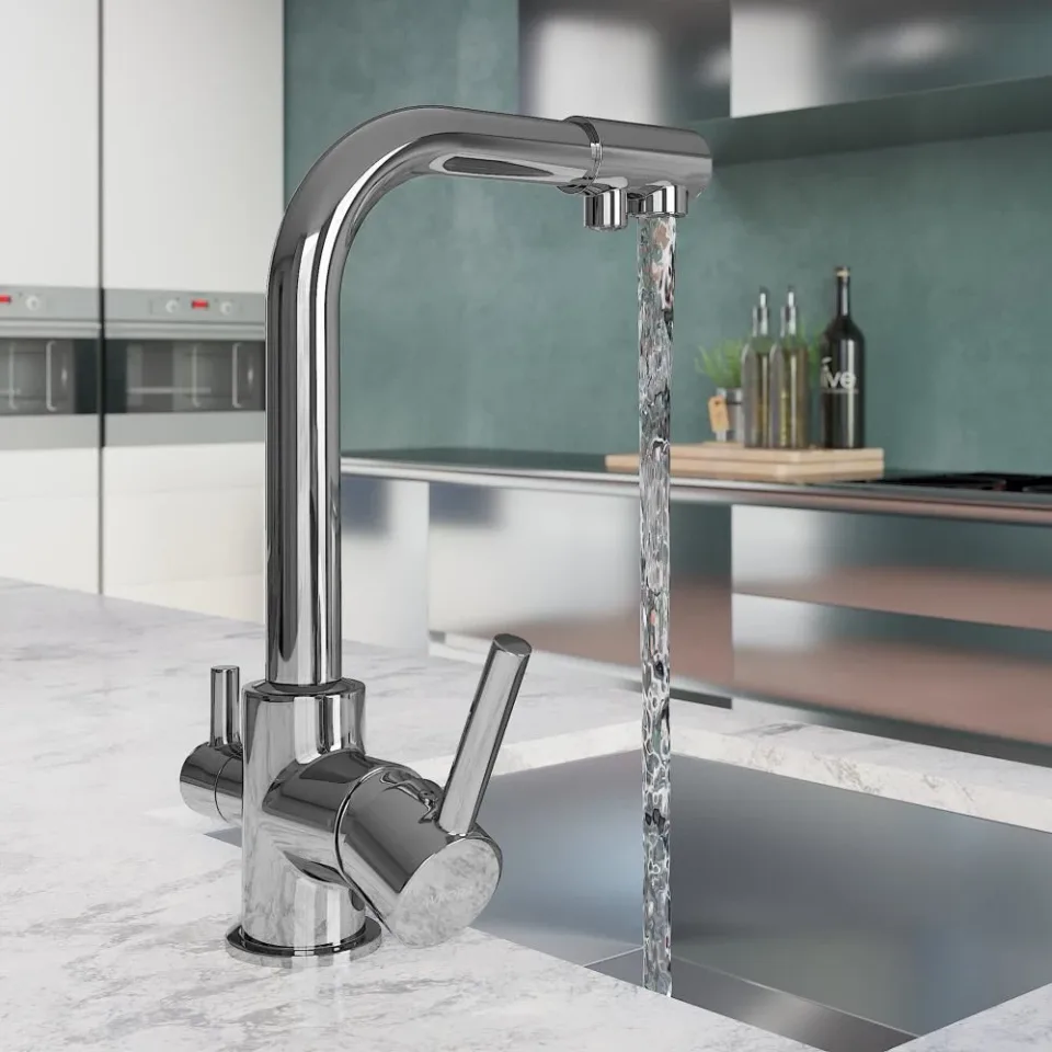 Смеситель Avrora Kitchen AV9003 для кухни с функцией подключения фильтра хром
