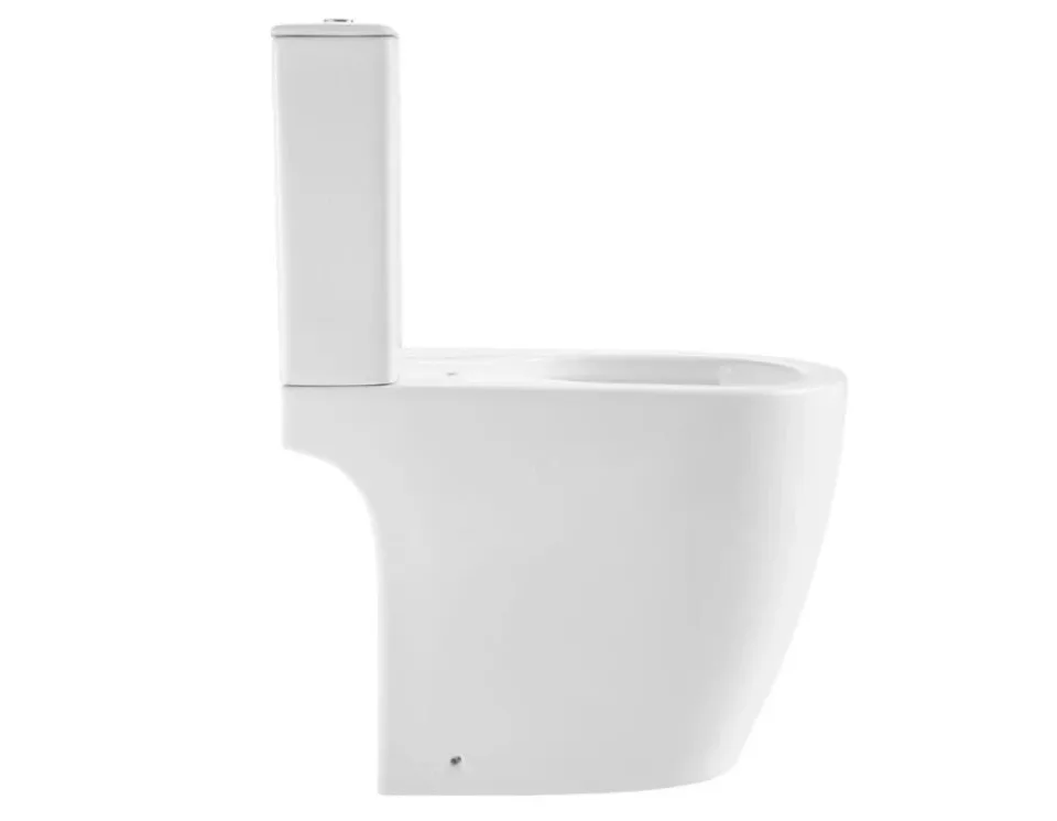 Унитаз-компакт Black & White 6650W 38*60 безободковый смыв Торнадо с крышкой-сиденьем микролифт