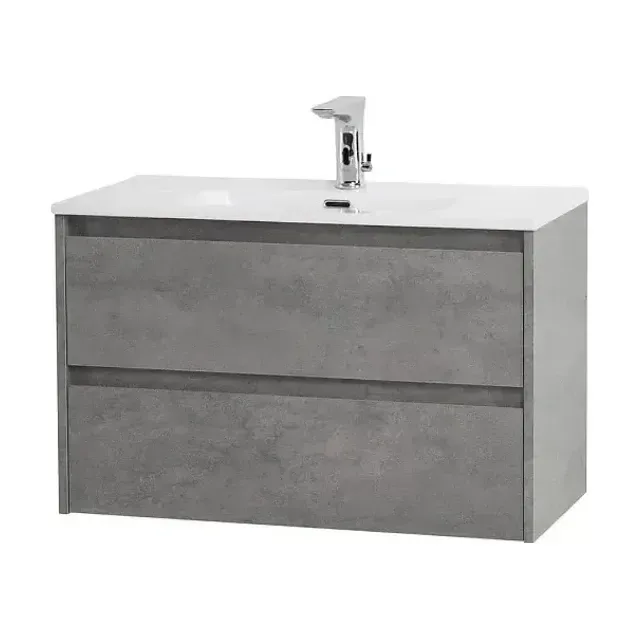 Комплект мебели BelBagno Крафт (Kraft) 39 80 подвесной серый цемент (раковина BB800/390ETL)