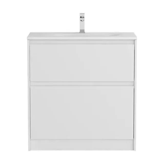 Тумба с раковиной BelBagno Крафт (Kraft) 39 80 напольная белый матовый (раковина BB-8099-3-80)