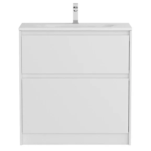 Тумба с раковиной BelBagno Крафт (Kraft) 39 80 напольная белый матовый (раковина BB-8099-3-80)