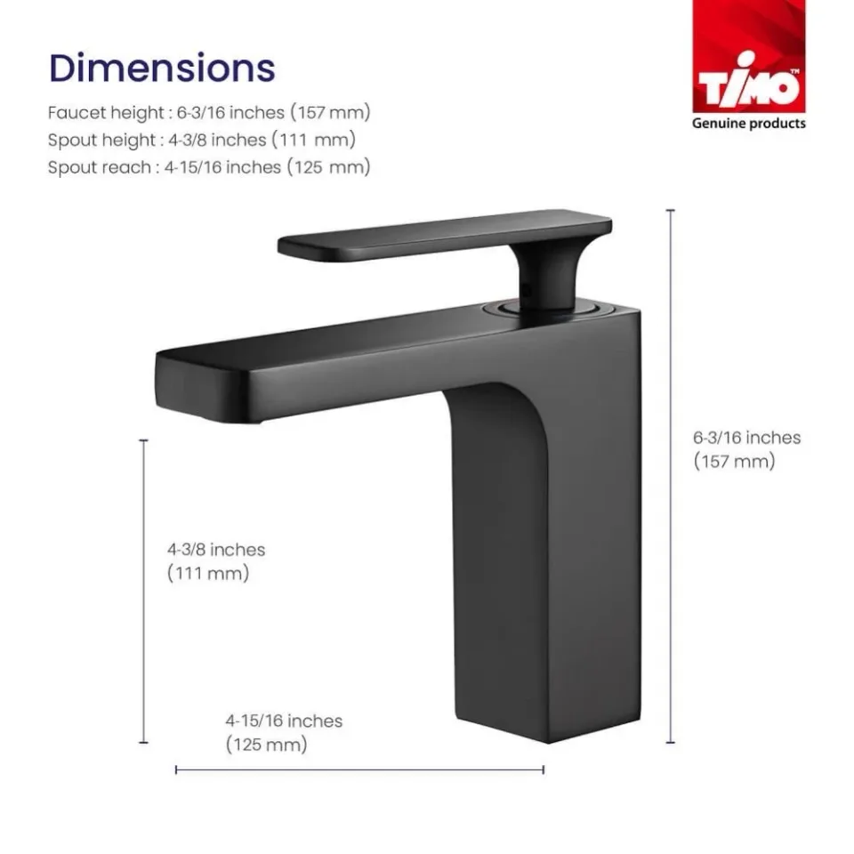 Смеситель Timo Torne 4360/03G для раковины с гигиеническим душем черный матовый