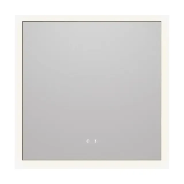 Зеркало Vincea VLM-4F800GM-2 80*80 с ЛЕД-подсветкой и функцией антизапотевания вороненая сталь