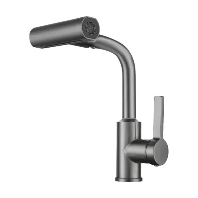 Смеситель Rush Tinos TI3732-17Grey для кухни с мультифункциональным изливом графит