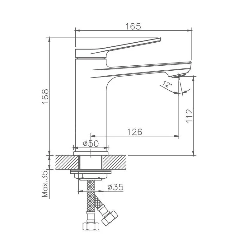 Смеситель Haiba HB10572 для раковины хром