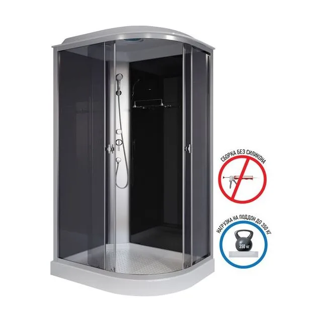 Душевая кабина Niagara Eco E120/80/13L/TN (120х80х215) низкий поддон(13см),стекло тонированное