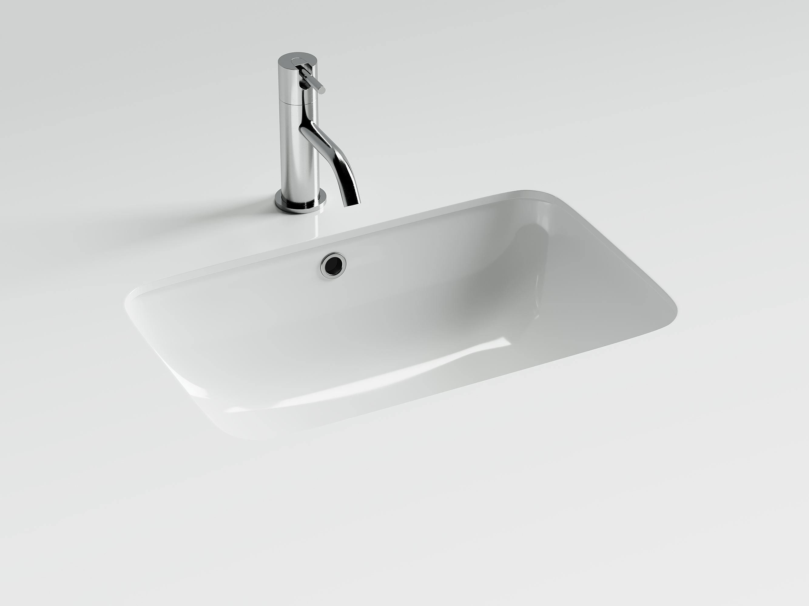 Раковина из сантехнического фарфора Ceramica Nova Элемент (Element) 54 см CN7018 встраиваемая цвет белый