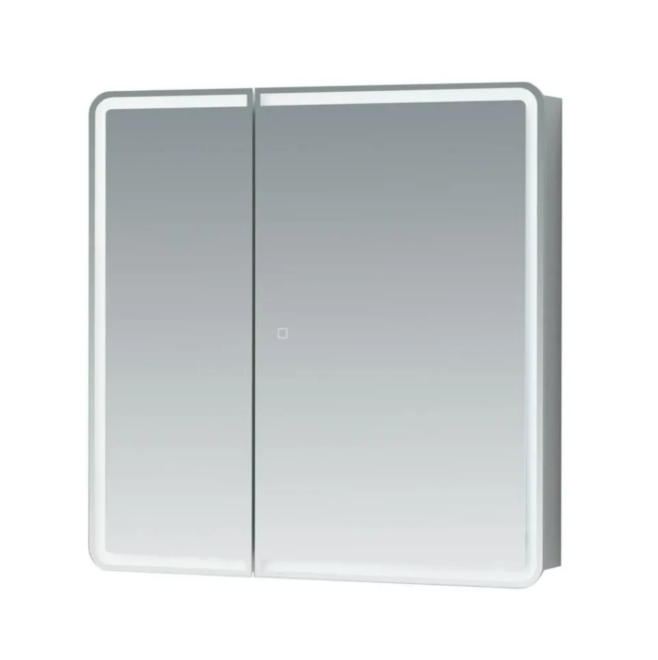 Зеркало-шкаф Aquanet Оптима 80 белое с Led подсветкой L/R