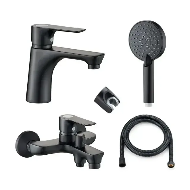 Комплект смесителей Orange Aristo M19-311B черный матовый