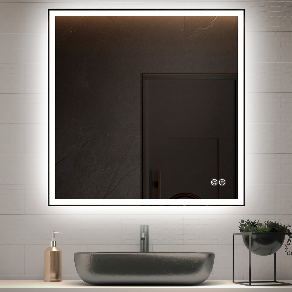Зеркало с подсветкой Vincea VLM-3VN7007-2 70x70 с антизапотеванием