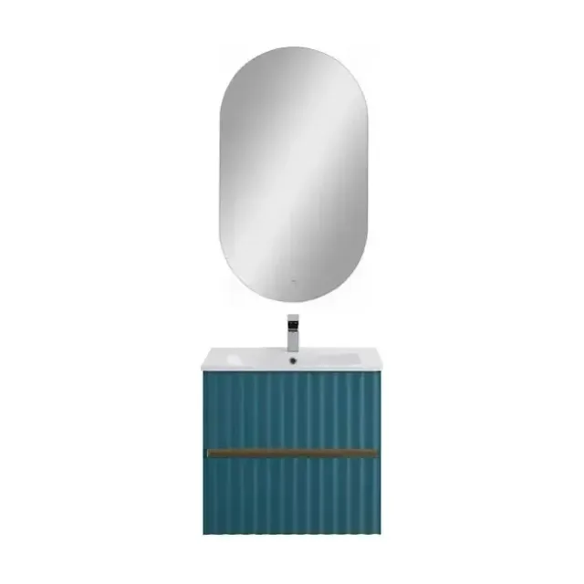Комплект мебели Art&Max Элегант/Elegant 60 с LED подсветкой ручек аквамарин