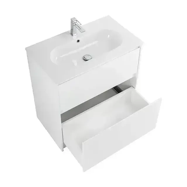 Комплект мебели BelBagno Крафт (Kraft) 80 напольный белый матовый (раковина LOV-800-LVB)