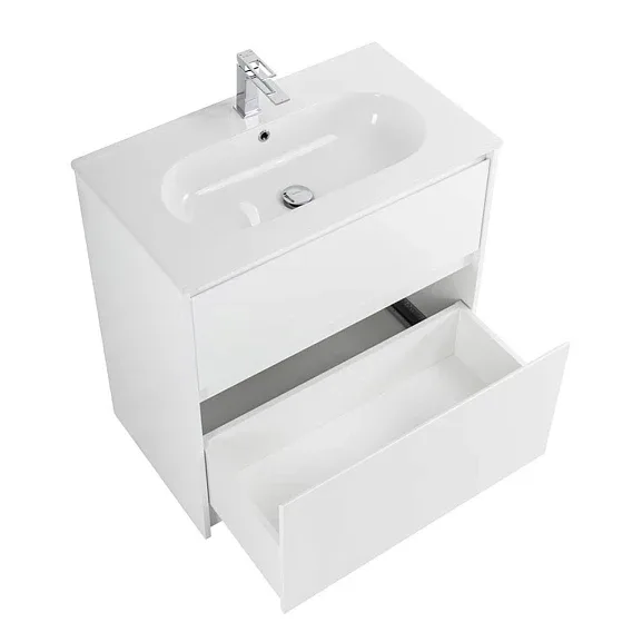 Комплект мебели BelBagno Крафт (Kraft) 80 напольный белый матовый (раковина LOV-800-LVB)