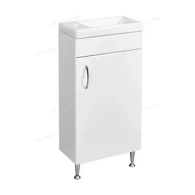 Тумба с раковиной Stella Polar Концепт 40 белый глянец