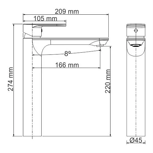 Смеситель WasserKRAFT Mindel 8503H для раковины белый