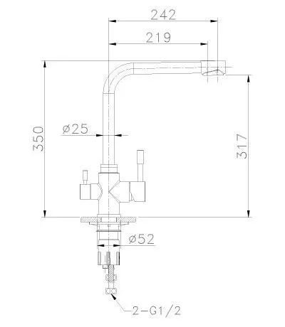 Смеситель Lemark Expert для кухни с функцией подключения фильтра LM5060S
