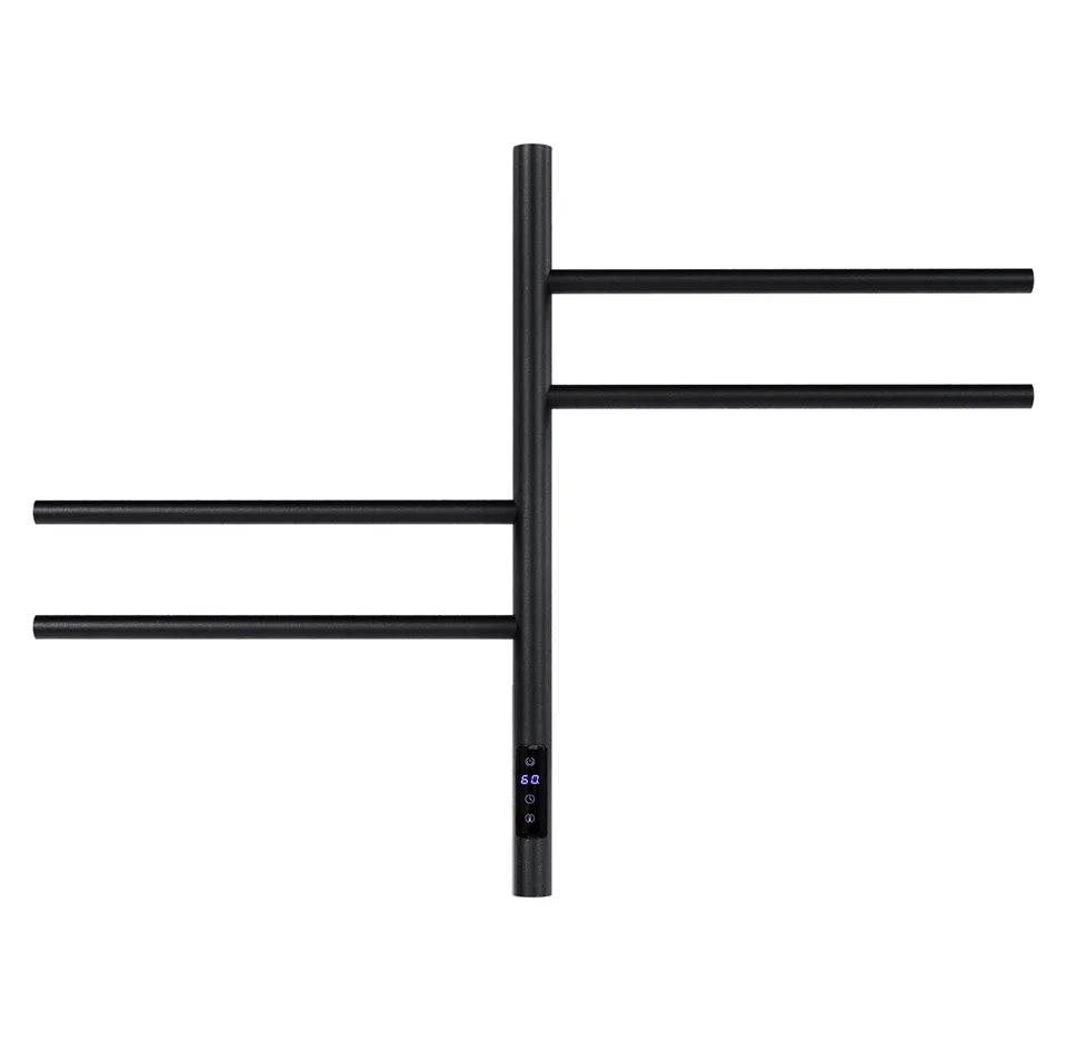 Полотенцесушитель электрический Vincea VTD-1S1CBE 43×60, черный, таймер