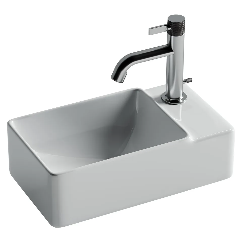 Раковина из сантехнического фарфора Ceramica Nova Элемент (Element) 40 см CN5045 подвесная цвет белый