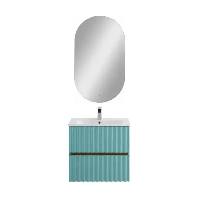 Комплект мебели Art&Max Элегант/Elegant 60 с LED подсветкой ручек светло-зеленый матовый