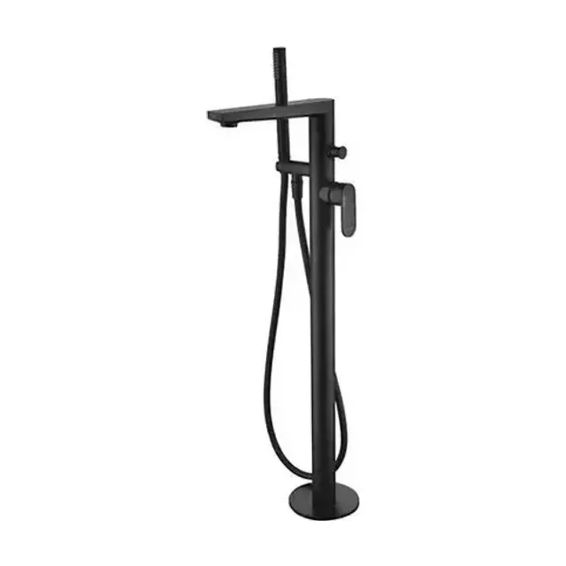 Напольный смеситель WasserKRAFT Elbe 7421 черный Soft-touch