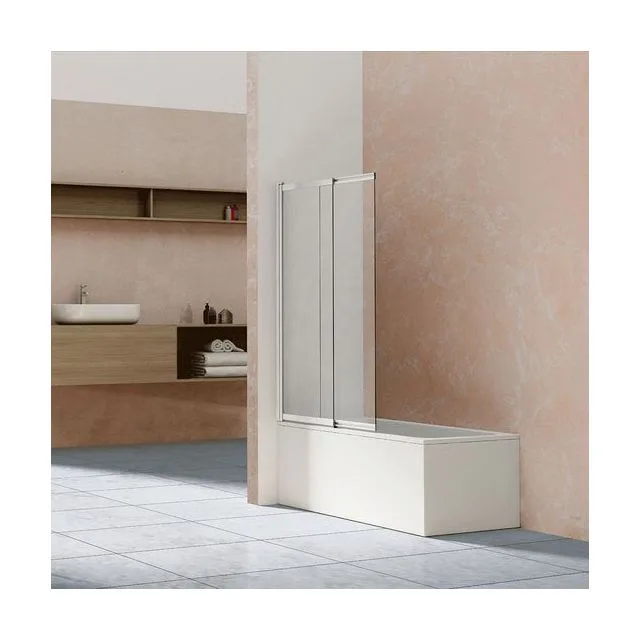Душевая шторка на ванну Vincea VSB-1E100CL 100х145 стекло прозрачное 5 мм профиль хром