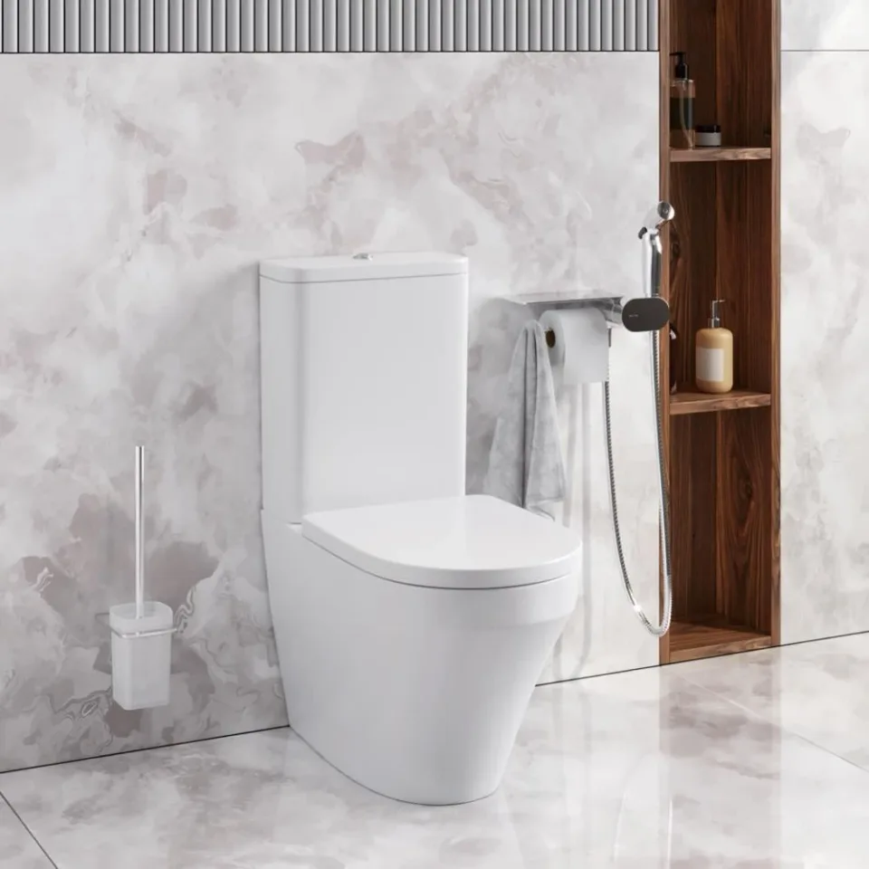 Унитаз-компакт AM.PM Inspire V2.0 37*66,5 с крышкой-сиденьем микролифт, гигиеническим душем и ершиком