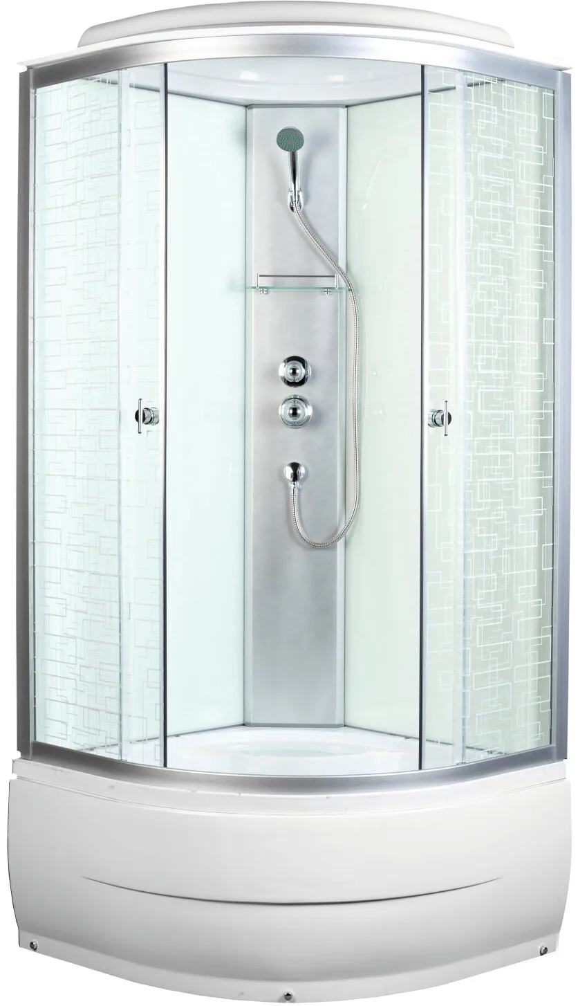 Душевая кабина AQUAPULSE 4002D 90х90х220см. square white (в/п).