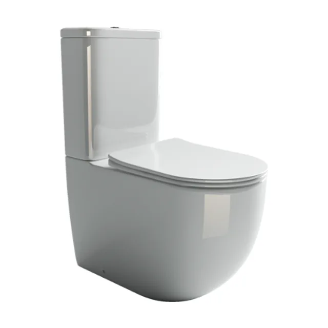 Унитаз напольный с бачком Ceramica Nova Мия (Mia) CN1801 белый с сиденьем микролифт смыв воронка-водоворот