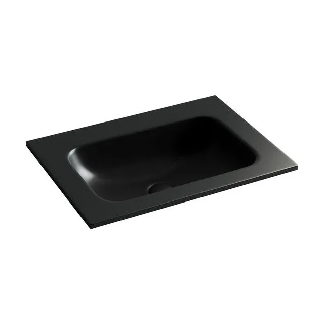 Раковина из сантехнического фарфора Ceramica Nova Грация (Grace) 61 см CN7011MBwx накладная цвет черный матовый