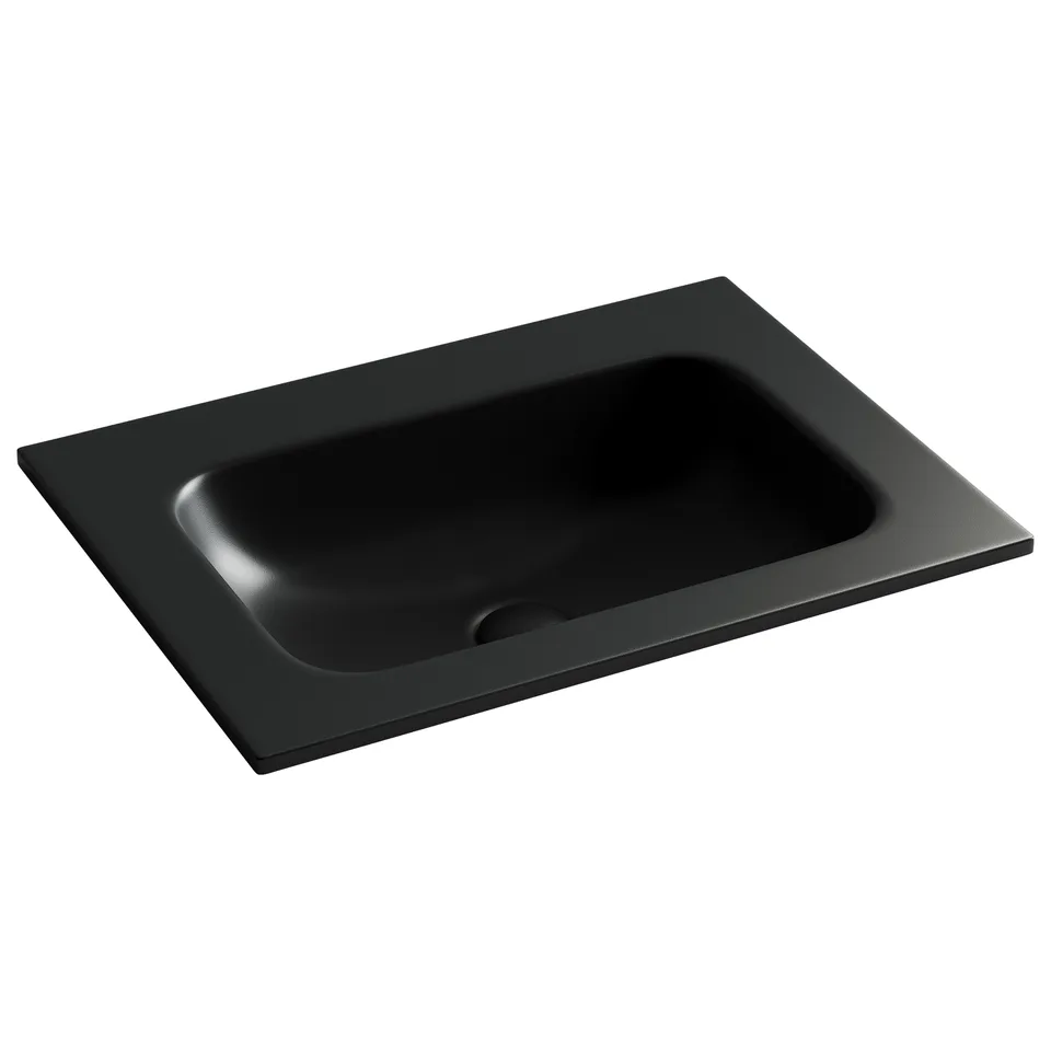 Раковина из сантехнического фарфора Ceramica Nova Грация (Grace) 61 см CN7011MBwx накладная цвет черный матовый