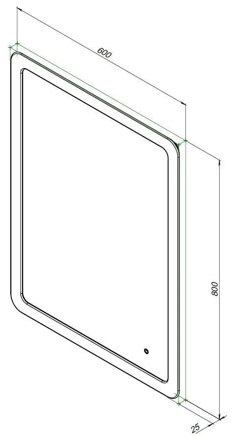 Зеркало Aquanet Ирис 60x80 с подсветкой LED
