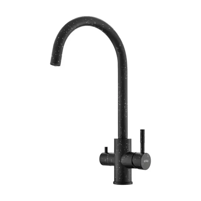 Смеситель Esko Granite Black GR 04 B для кухни, с подключением к фильтру, R-излив