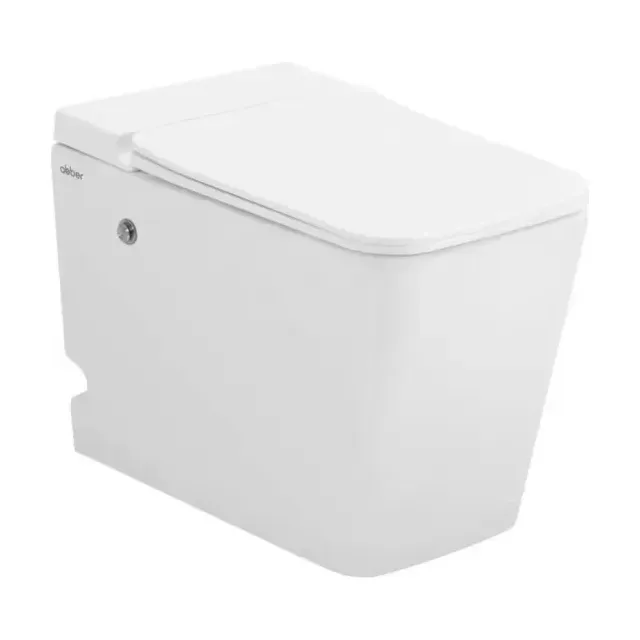 Приставной унитаз ABBER Rechteck AC1213P 36*59 с крышкой-сиденьем микролифт Slim, с импульсным сливом