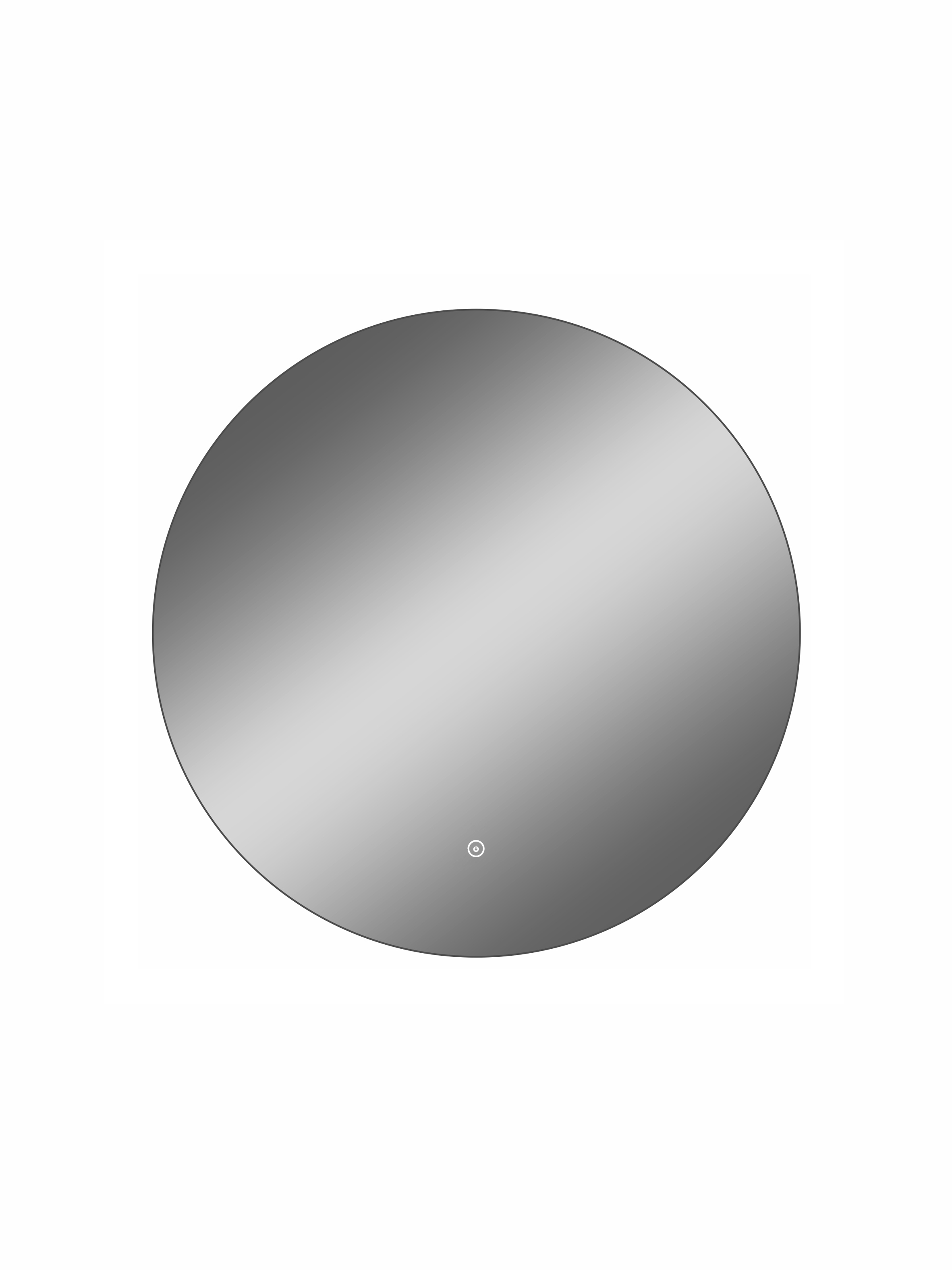 Зеркало Zled-A с LED-подсветкой, D64,5см, круглое