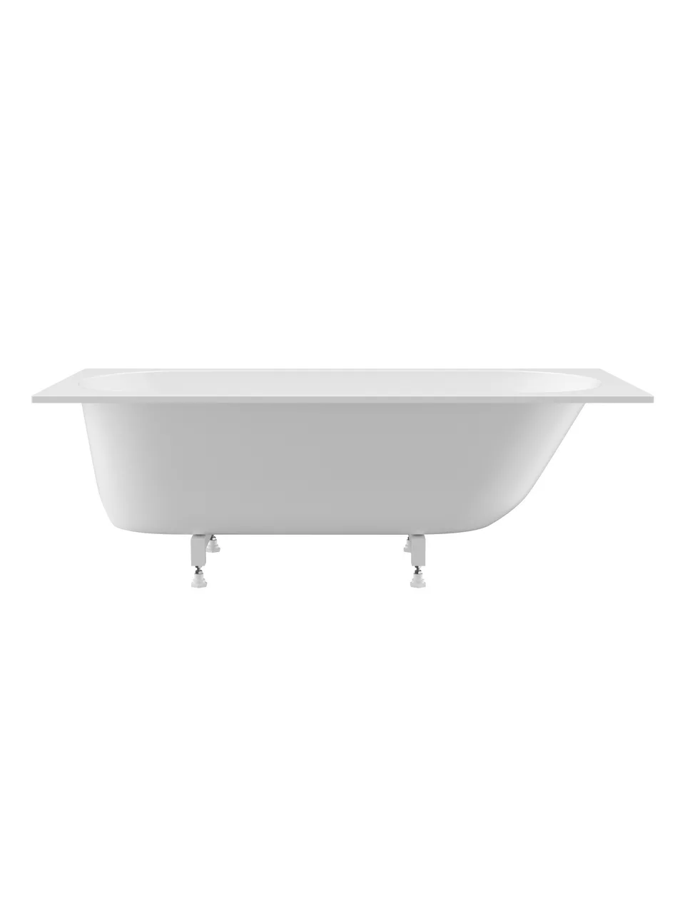 Ванна из искусственного камня встраиваемая, в комплекте с ногами BelBagno BB-DELTA-170-75-46-MR-W-MATT-LEG-SET