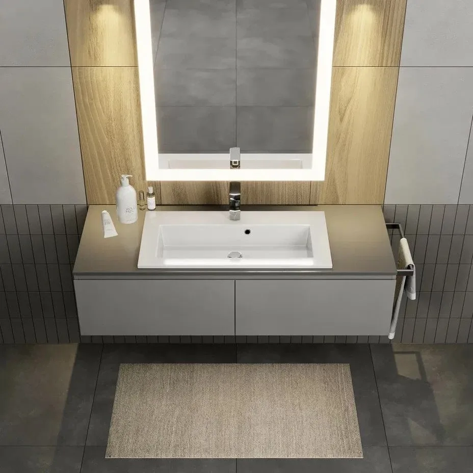 Встраиваемая раковина Uperwood Aurora 71*36 белая глянцевая