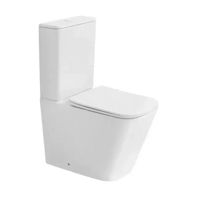 Унитаз-компакт ABBER Rechteck AC1210TMW 36*64 белый матовый безободковый с крышкой-сиденьем микролифт Slim