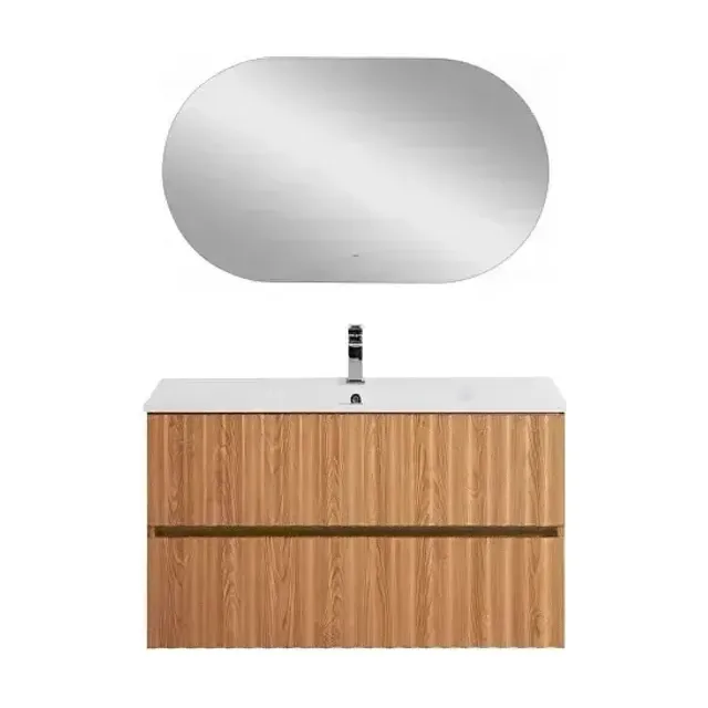 Комплект мебели Art&Max Элегант/Elegant 100 с LED подсветкой ручек бран